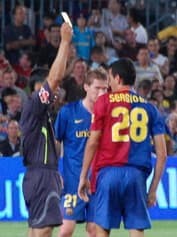 Sergio Busquets wearing number 28 for FC Barcelona in 2008