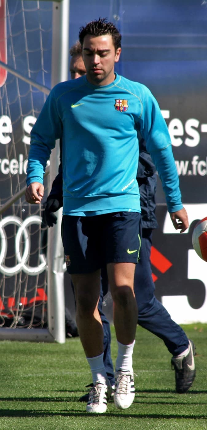 Xavi Hernández walking at FC Barcelona training